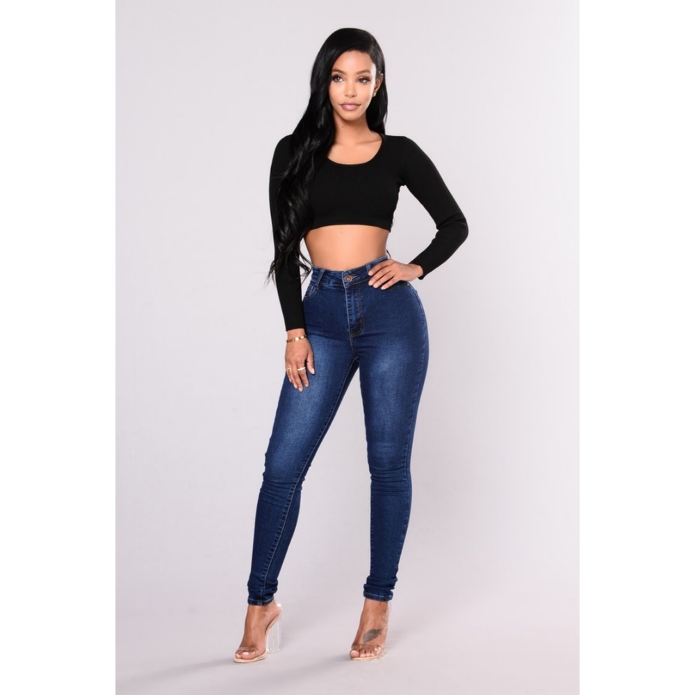 High Rise Dark Jeans - Picture 4 of 6